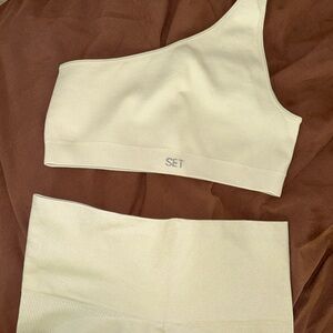 SET active set, bra and leggings, cream